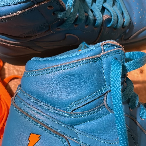 Jordan 1 Retro High Gatorade Blue Lagoon, Size 6Y Style - Picture 3 of 6
